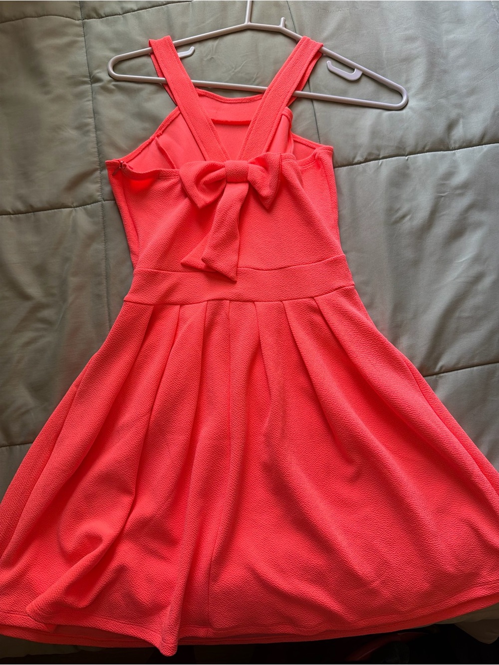 Toska Coral Bow-Back Fit & Flare Dress